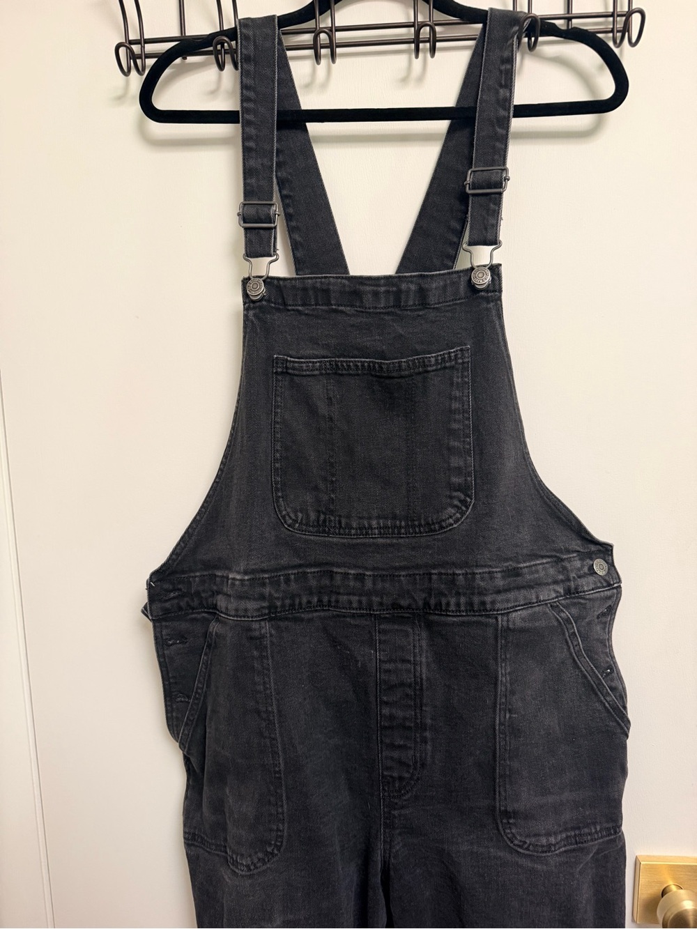 Black plus size  Denim Overalls